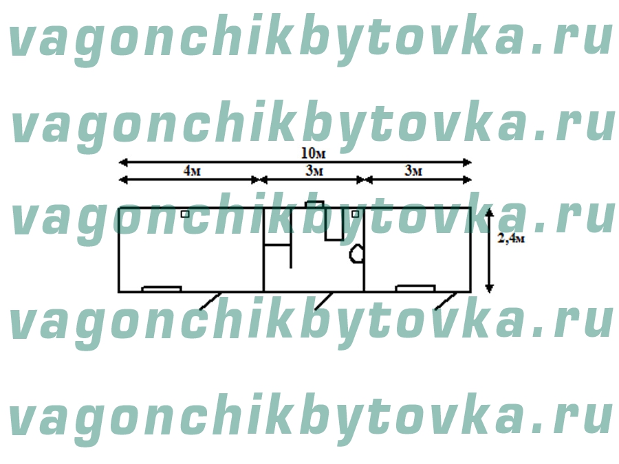 Офисный вагончик 10м